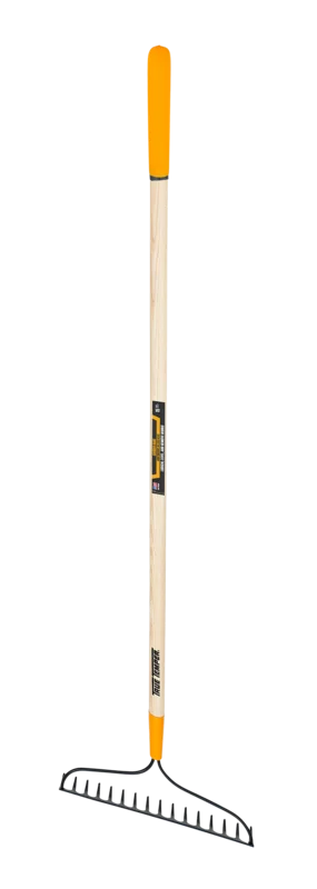 AMES TRUE TEMPER 16-TINE WELDED BOW RAKE WITH CUSHION END GRIP ON HARDWOOD HANDLE