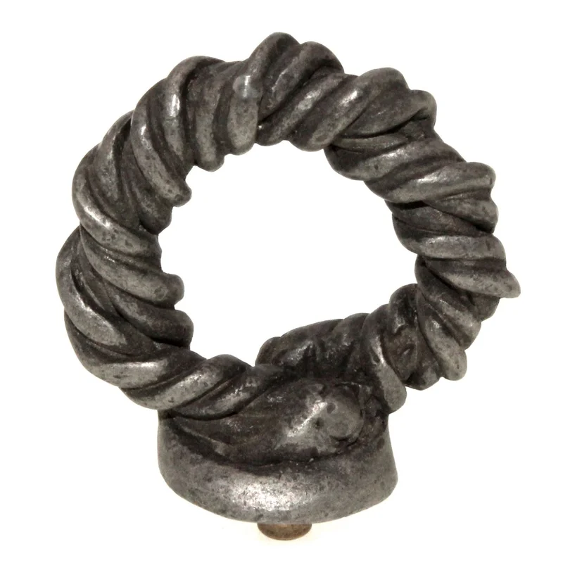 Anne at Home French Country Tanglewood 1 1/2" Ring Pull Pewter Matte 1082-1