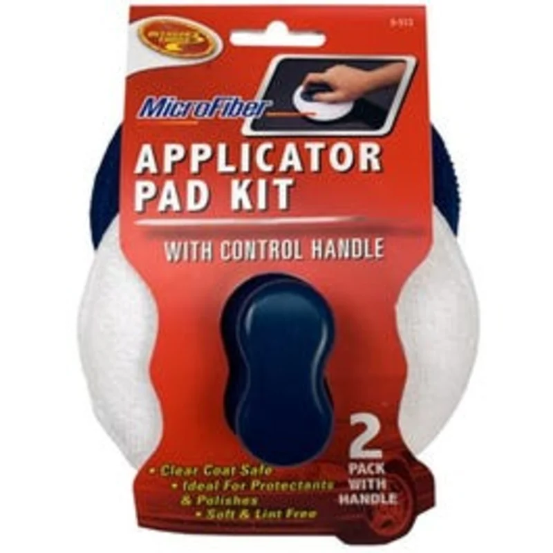 Applicator Pad For Car Protectants & Polish, Micofiber, 2-Pk.