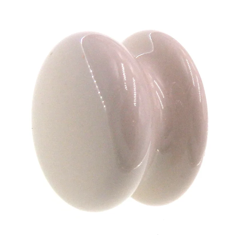 Belwith English Cozy Light Almond 1" Round Porcelain Cabinet Knob