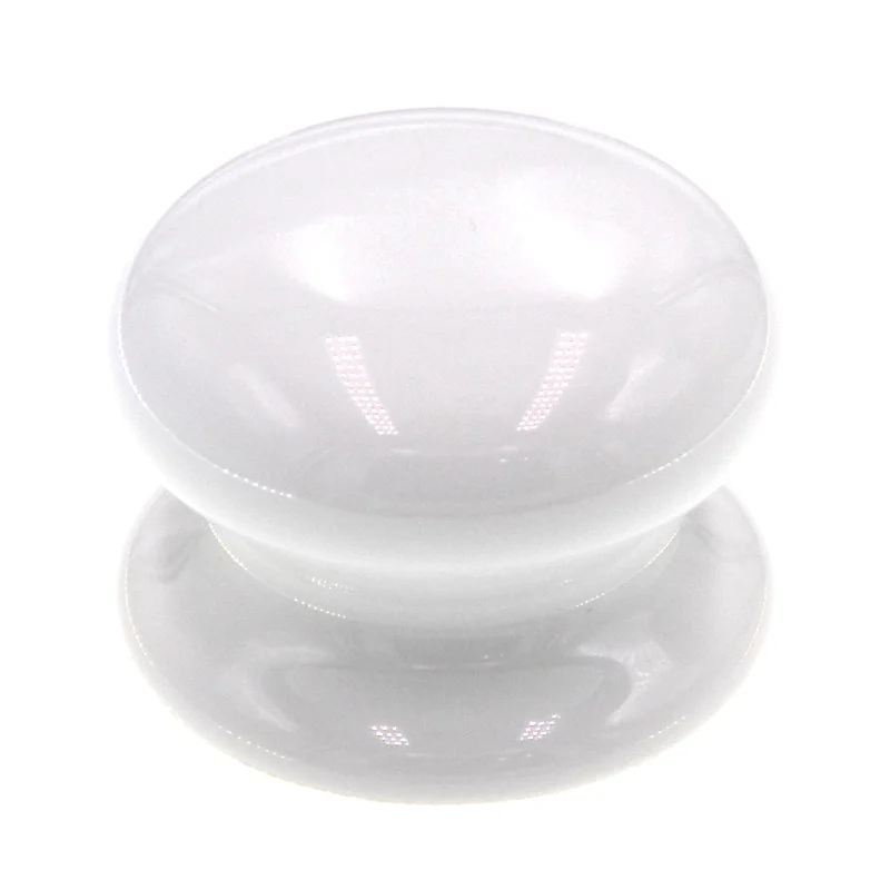 Belwith English Cozy White 1 7/8" Round Ceramic Cabinet Knob