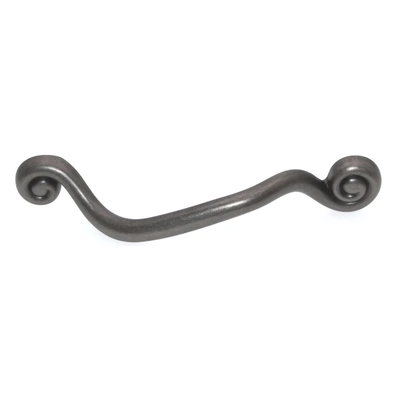 Belwith Hickory Black Nickel Vibed 5"cc Curved Cabinet Handle Pull P3161-BNV