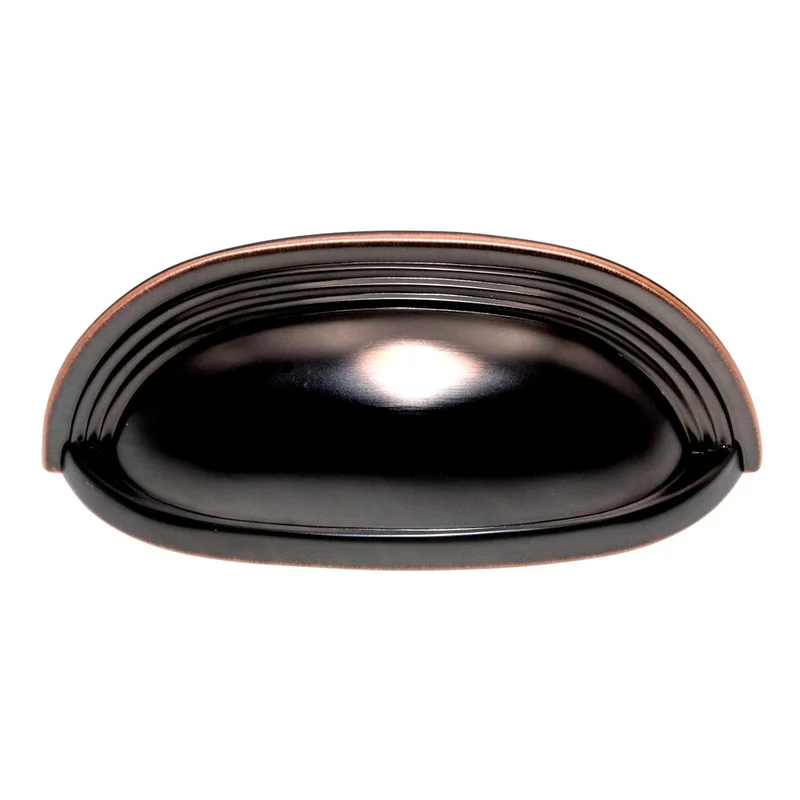 Belwith Hickory Deco Oil Rubbed Bronze 3 3/4"cc Cabinet Cup Pull P3104-OBH