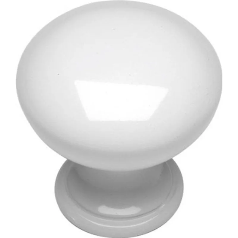 Belwith Hickory Hardware Frosted Deco 1 1/4" Round Mushroom Knob White P320-24