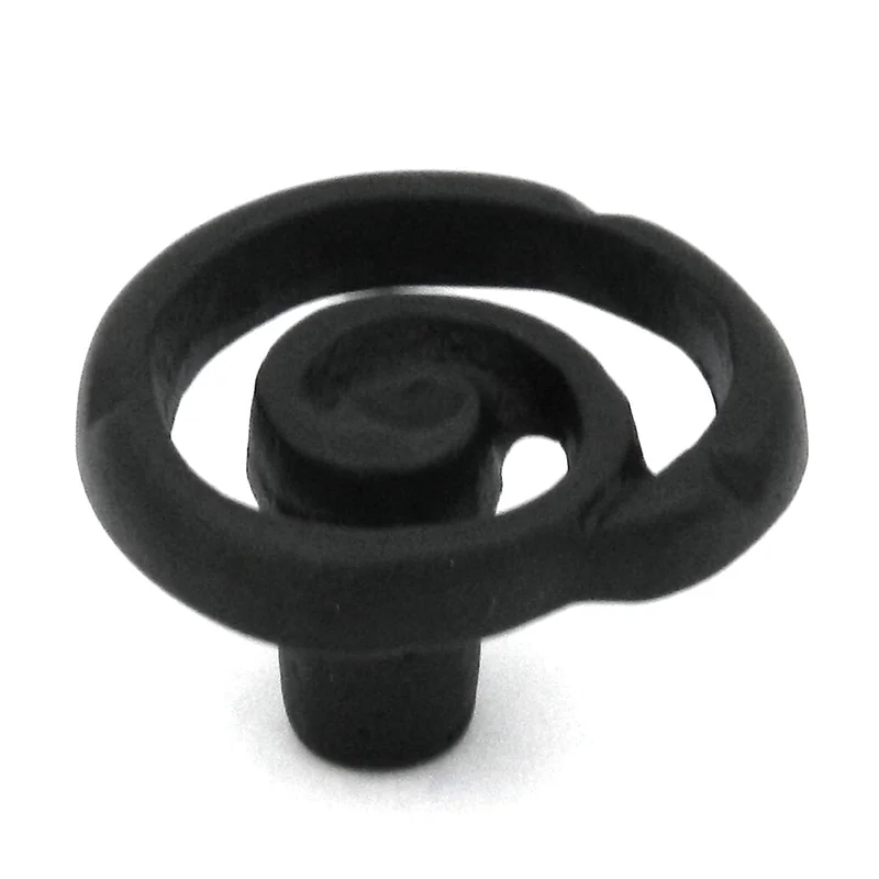 Belwith Hickory P9870-BL Black 1 3/8" Round Scroll Cabinet Knob Pulls Artifacts