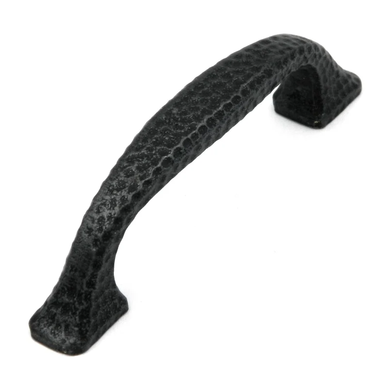 Belwith Keeler Kingston Black Solid Brass Hammered 3"cc Handle Pull M1177