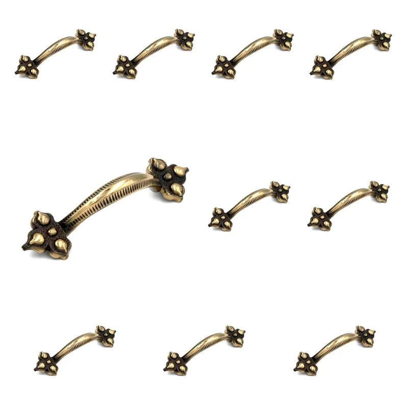 Belwith Keeler Spanish Gothic P3020-07 Sherwood Antique Brass 3"cc Solid Brass Cabinet Handle Pull, 10 Pack