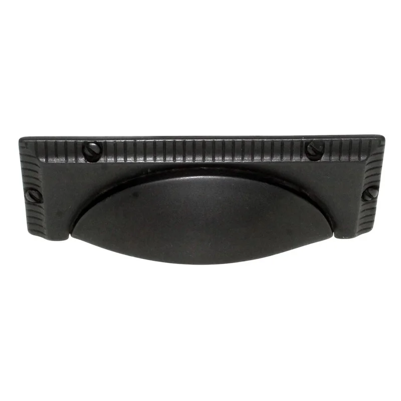 Belwith Keeler Vintage Black Iron 3" Ctr. Cabinet Cup Pull Handle B056554-BI