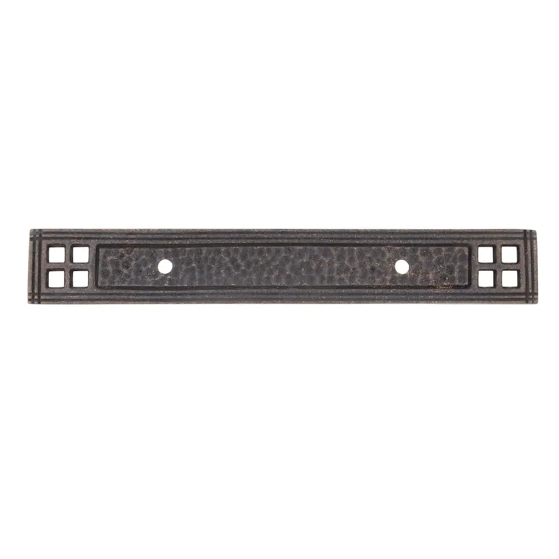 Belwith Kingston Antique Satin Bronze Rectangular Backplate 3"cc M79
