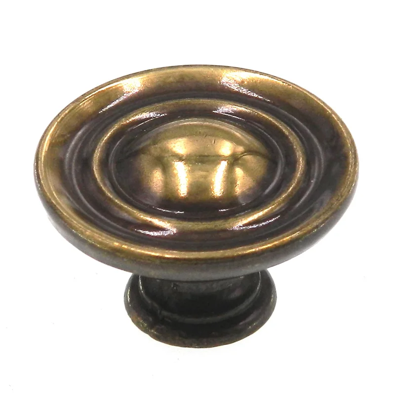 Belwith Manor House Lancaster Hand Polished Brass 1 1/4" Round Cabinet Knob