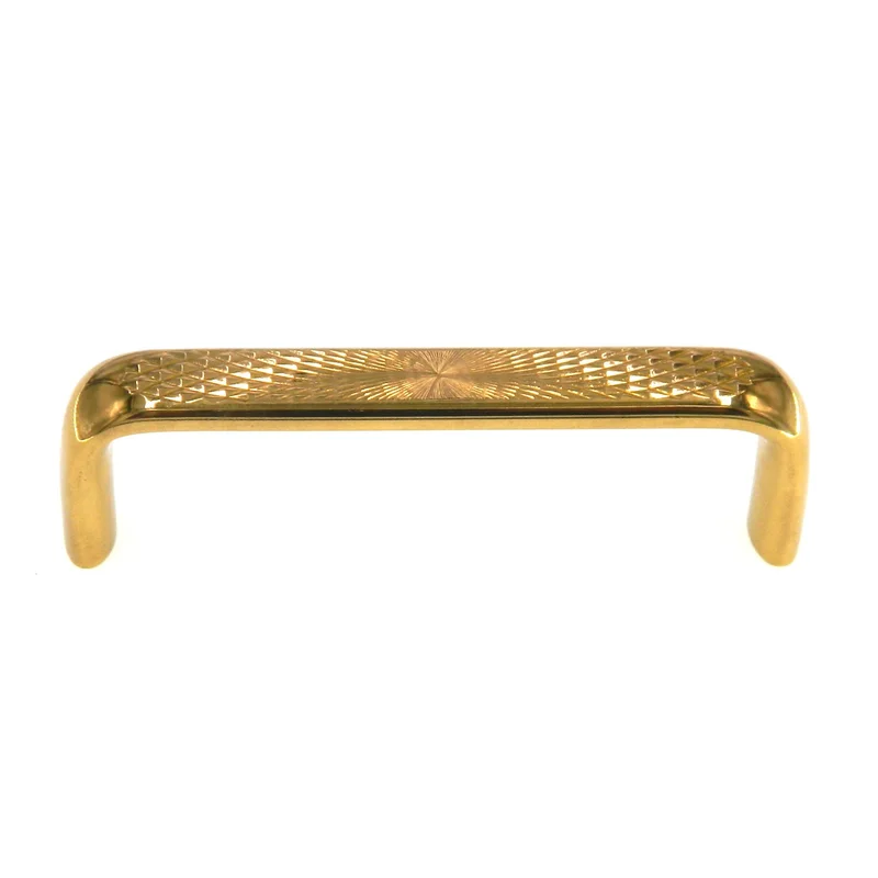 Belwith Manor House P9115 Solid Brass Diamond Cut Top 3" Ctr Cabinet Arch Pull