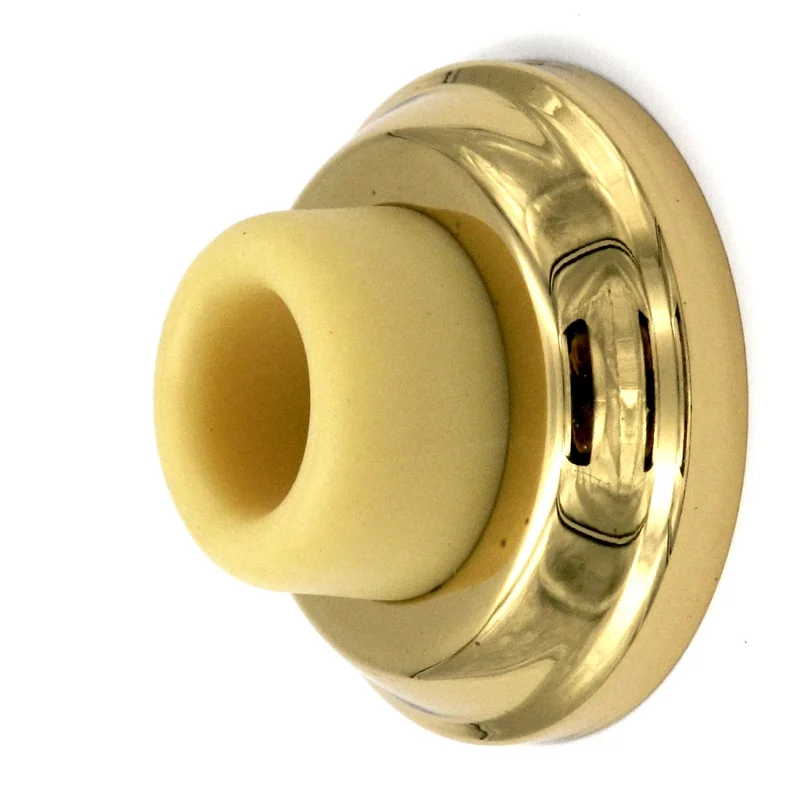 Belwith Polished Brass Heavy Duty Wall Doorstop Concave Bumper PBH3003-PB
