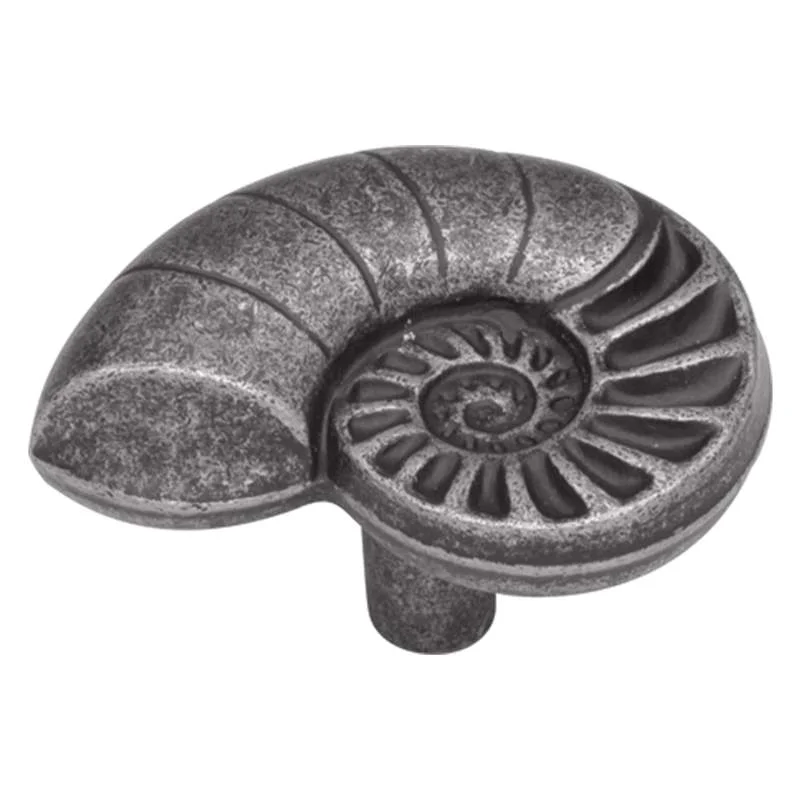 Belwith South Seas 1 1/2" Novelty Nautilus Shell Knob Vibra Pewter PA0114-VP