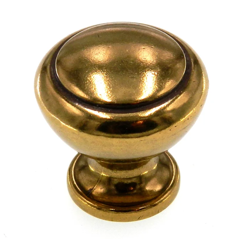 Belwith Tranquility Lancaster Hand Polished Brass 1 1/4" Cabinet Knob P548-LP
