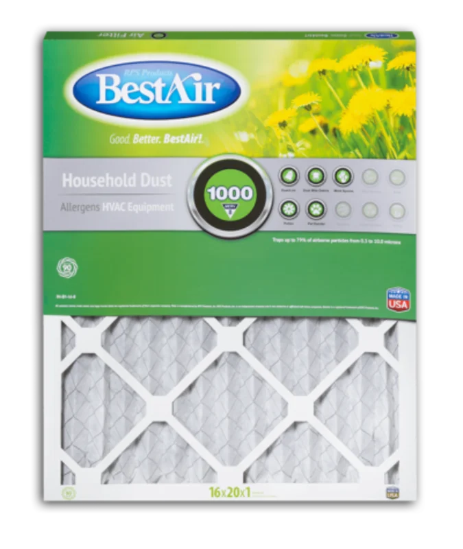 BestAir B1-1620-8-12 Pleated Filter Merv 8 (16" x 20" x 1")