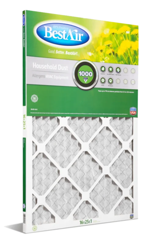 BestAir B1-1625-8-12 Pleated Filter Merv 8 (16" x 25" x 1")