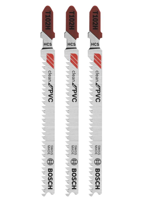 BOSCH T102H Clean for PVC Jigsaw Blade - 3pk