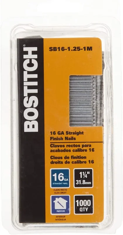 Bostitch 16-Gauge Straight Finish Nails 1-1/4"