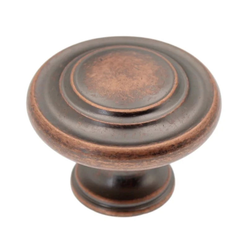 BP1586-WC Weathered Copper 1 3/8" Rings Cabinet Knob Pull Amerock Inspirations