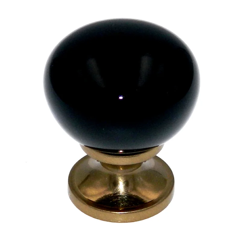 Brainerd Casual Champagne Bronze Black Ceramic 1 1/8" Knob P37371W-CZB-CP