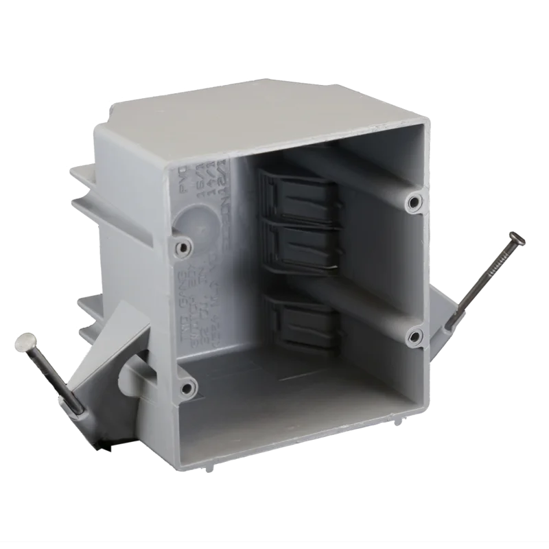 Cantex EZ BOX New Work Nail-on Residential Electrical Switch and Outlet Box with Wire Clamps