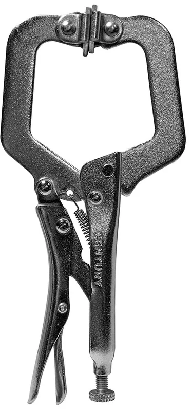 Century Drill And Tool 6 Locking C-Clamp With Swivel Pads