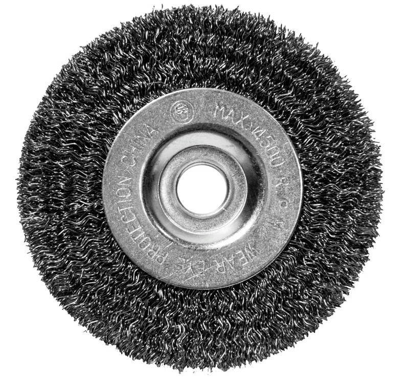 Century Drill And Tool Bench Grinder Wire Wheel Crimped Fine 1/2 Arbor 4 Safe Rpm 4,500