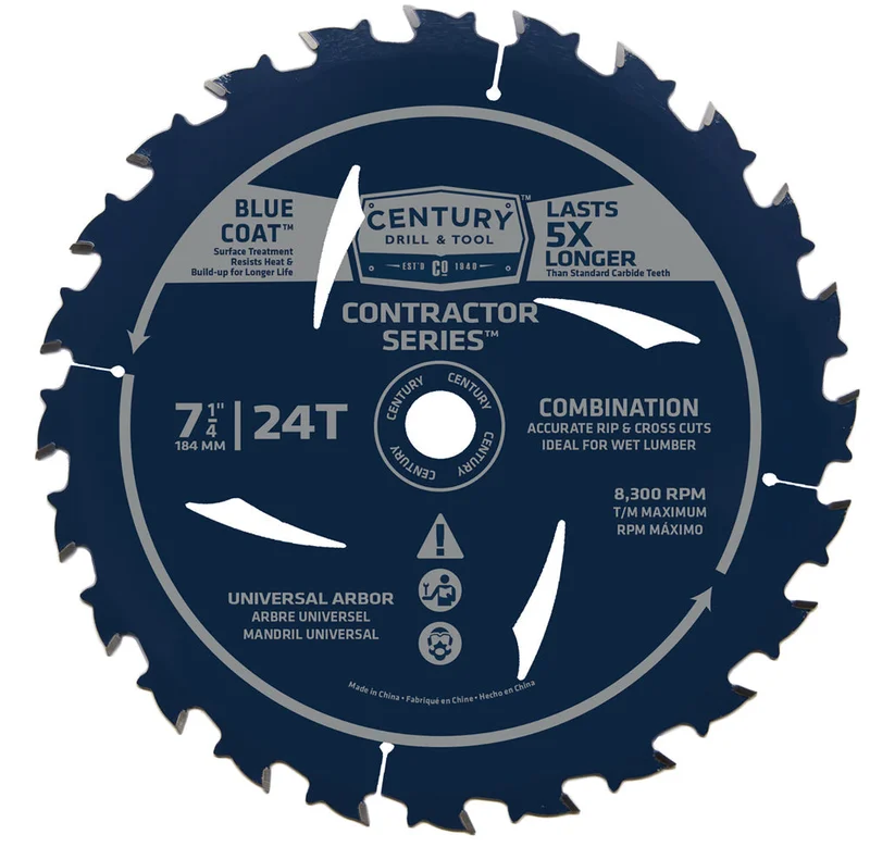 Century Drill And Tool Contractor Series Circular Saw Blade 7-1/4 x 24t