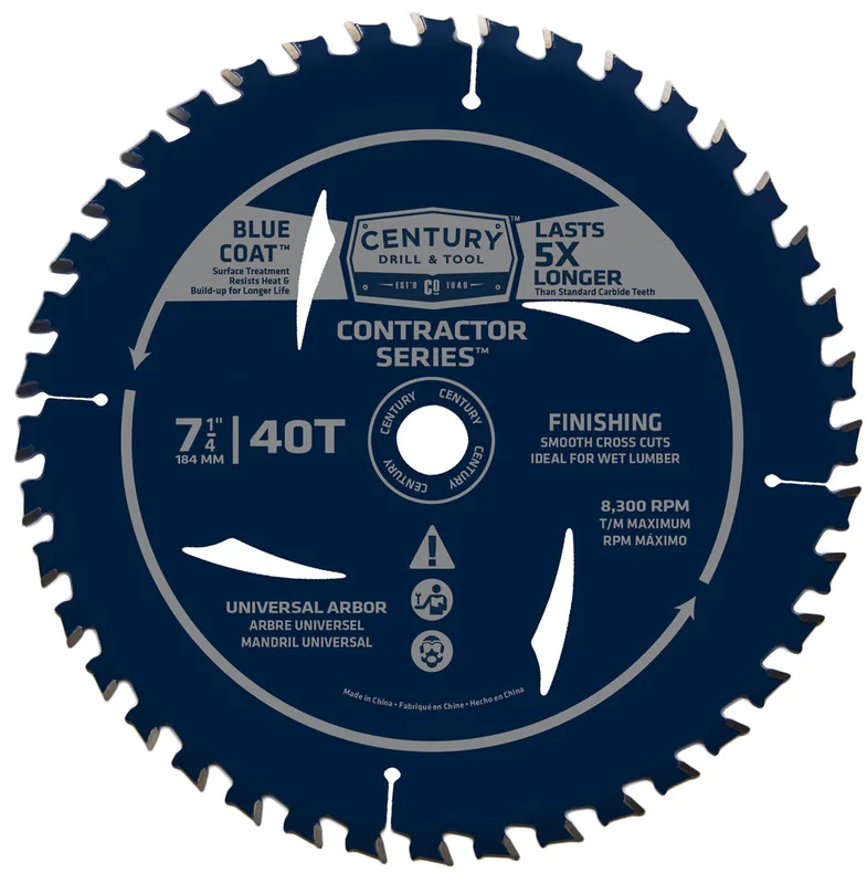Century Drill And Tool Contractor Series Circular Saw Blade 7-1/4 x 40t