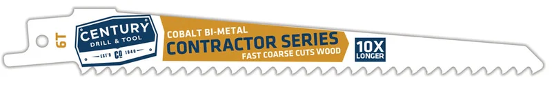 Century Drill And Tool Contractor Series Reciprocating Saw Blade 6t X 6 5 Pack