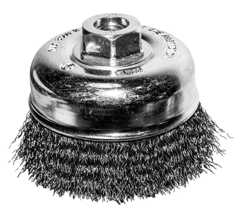 Century Drill And Tool Cup Brush Coarse Crimped 4 Size 5/8" X 11" Arbor Safe Rpm 10,000