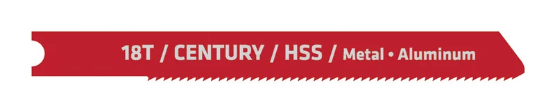 Century Drill And Tool Jig-Saw Blade Hss 18t 2 Pcs 2-3/4 Length .040 Thickness Universal Shank
