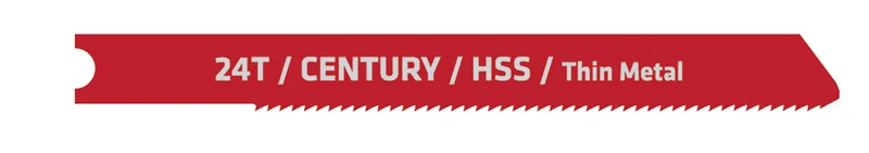 Century Drill And Tool Jig-Saw Blade Hss 24t 2 Pcs 2-3/4 Length .040 Thickness Universal Shank