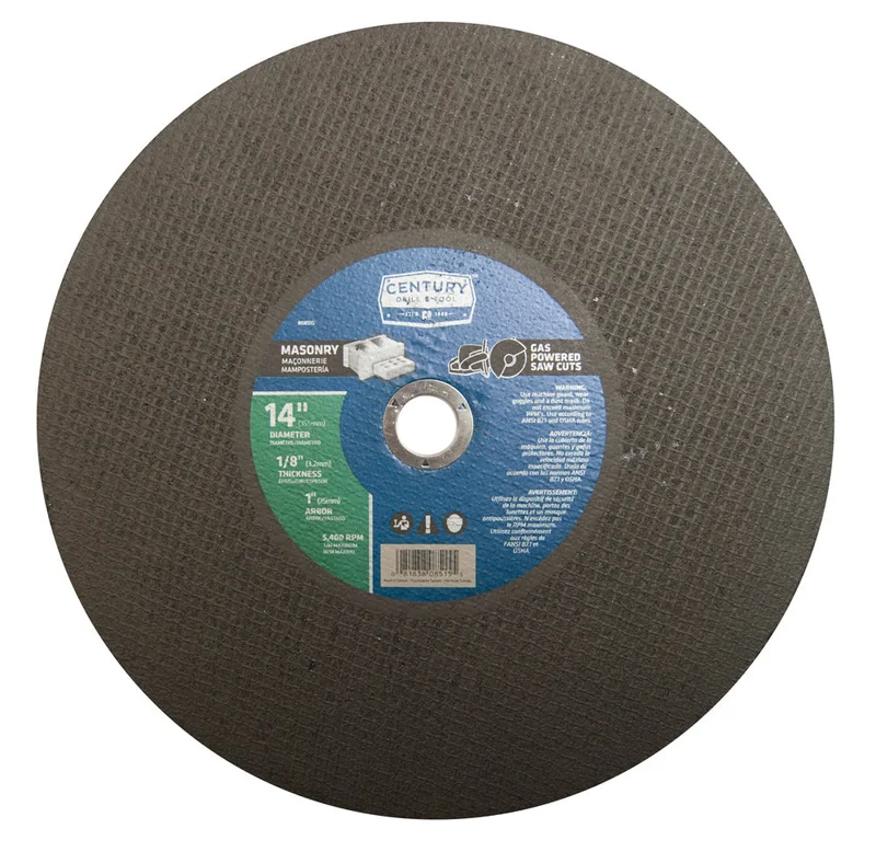Century Drill And Tool Saw Blade High Speed (Masonry) 14 1/8 Thickness 1 Arbor