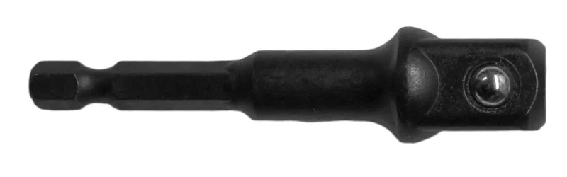 Century Drill And Tool Socket Adapter 1/2 Square Drive 2 Length 1/4 Hex Shank Impact Pro