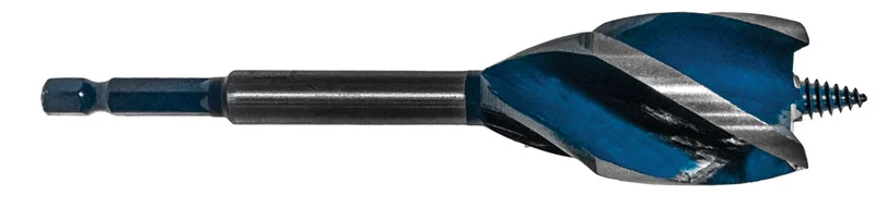 Century Drill And Tool Speed Cut Auger Bit 1-1/4 Overall Length 6 Flute Length 2-7/8 Shank 1/4