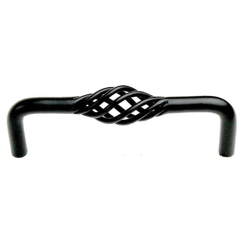 Century Orleans 44047-MB Matte Black 4"cc Birdcage Drawer Handle