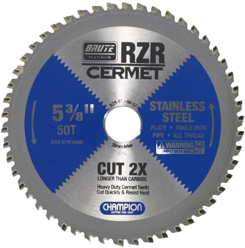 CHAMPION RZR-538-50-ST CERMET CIRCULAR SAW 5-3/8"X50TX20