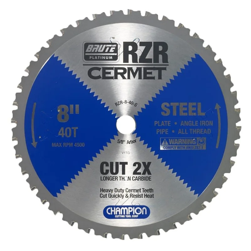 CHAMPION RZR-8-40-S CERMET CIRCULAR SAW 8"X40TX5/8"