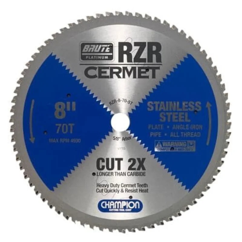 CHAMPION RZR-8-70-ST CERMET CIRCULAR SAW 8"X70TX5/8