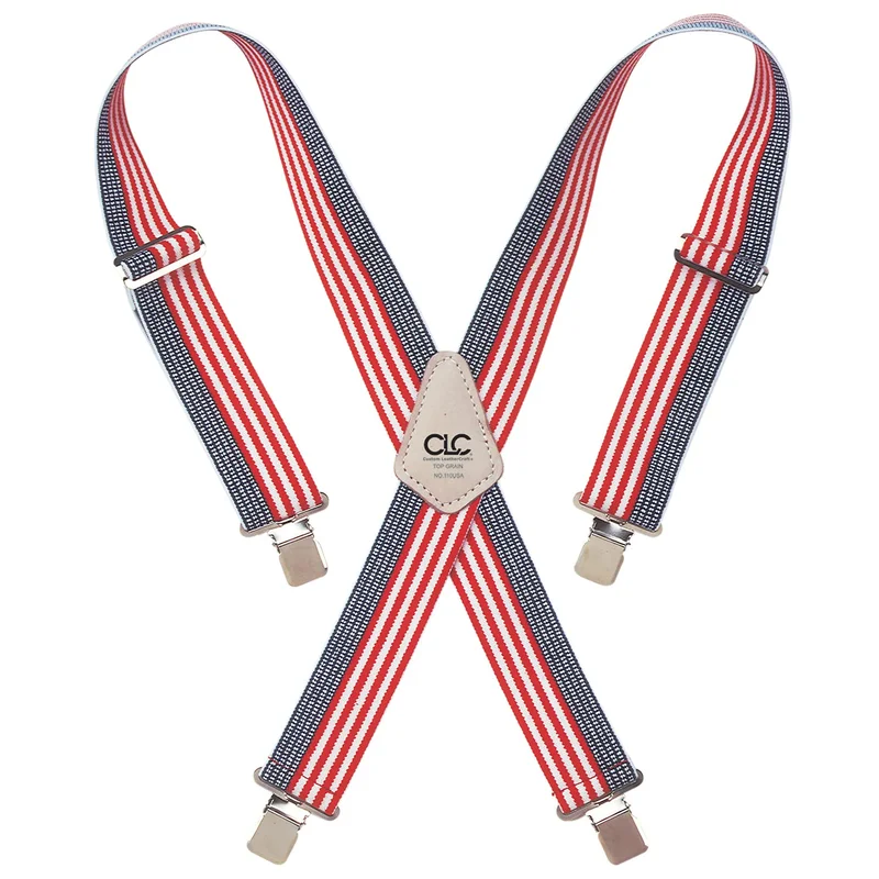 CLC 110USA Heavy-Duty USA Flag Elastic Suspenders