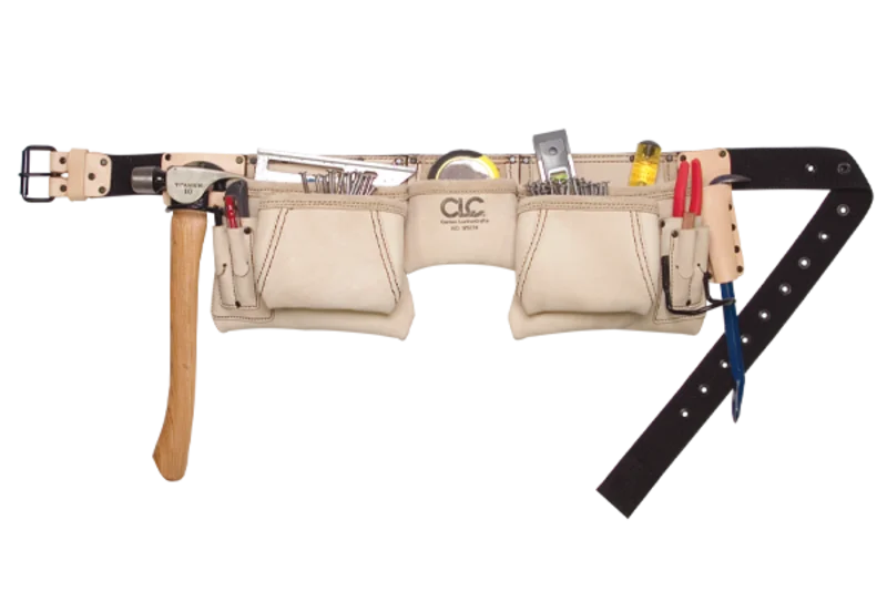 CLC 175274 12 Pocket Reversed Heavy-Duty Leather Construction Work Apron