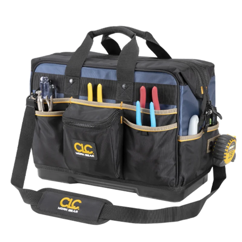 CLC PB1553 19 MOLDED BASE CONTRACTORS CLOSED TOP TOOL BAG 29 POCKET