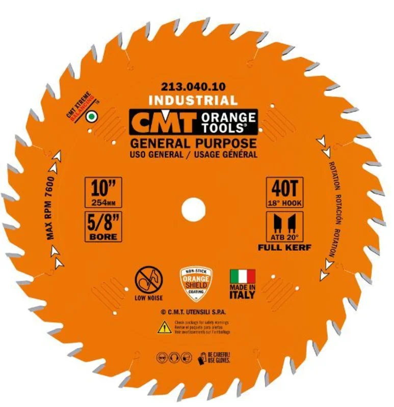 CMT 213.040.10 10" INDUSTRIAL GENERAL-PURPOSE BLADE B=5/8" T=40 ATB