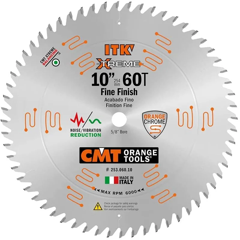 CMT 253.060.10 10" ITK XTREME FINE-FINISH BLADE B=5/8" T=60 ATB