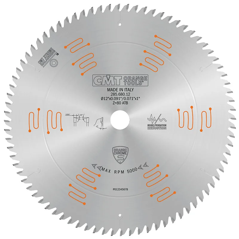 CMT 285.680.12 FINE FINISH SLIDING COMPOUND 12x0.094/0.071x1 T=80 ATB 285.680.12