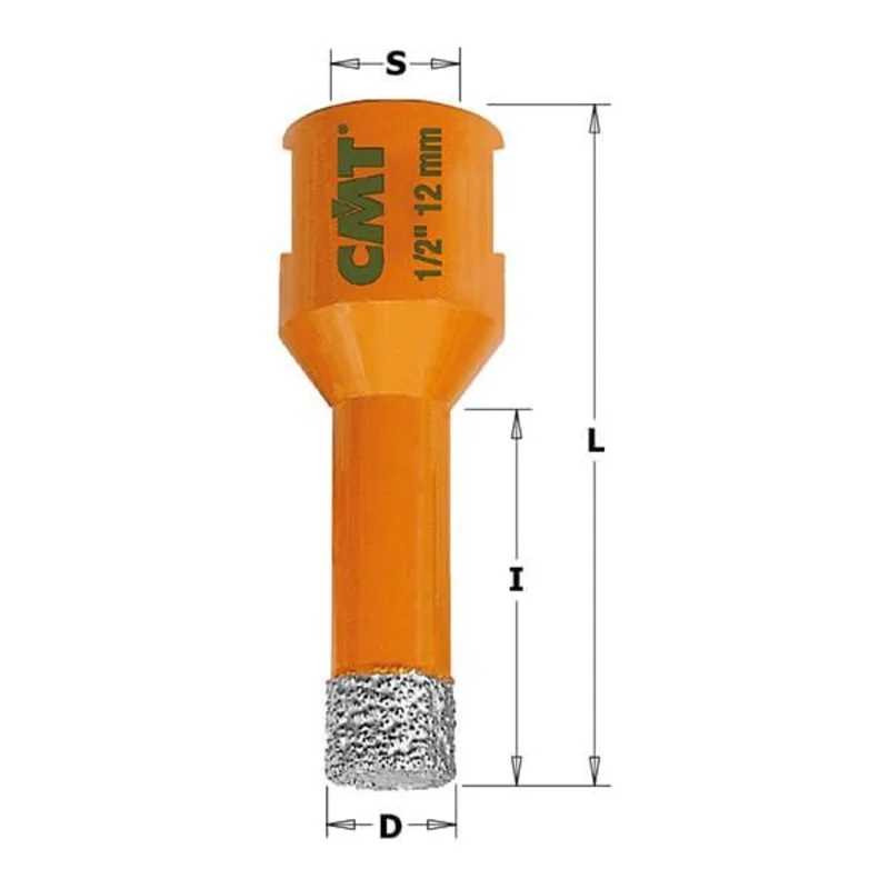 CMT 552-708 DIAMOND DRY HOLE SAW 5/16" S=5/8-11