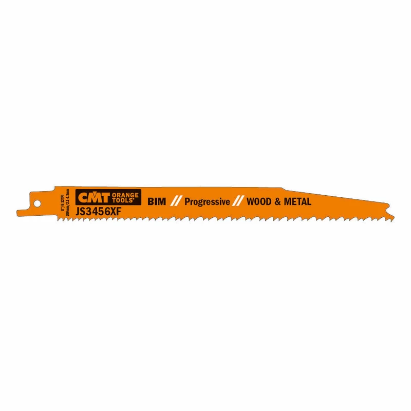 CMT JS3456XF-5 RECIPROCATING SAW BLADES for WOOD & METAL (BIM) 8"x 6-12TPI (5-PCS.)