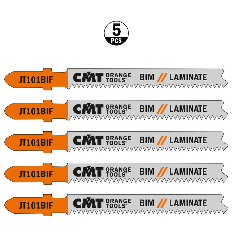 CMT JT101BIF-5 JIG SAW BLADES LAMINATE/FINE STRAIGHT (BIM) 3-1/4?x 15TPI (5-PCS.)