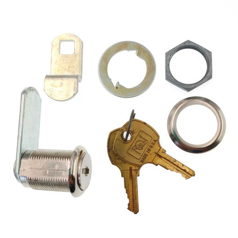 CompX National Cam Lock 15/16" Bright Nickel Keyed Alike Stock Locks C8054-14A